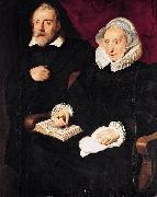 Cornelis de Vos Portrait of Elisabeth Mertens and Her Late Husband painting